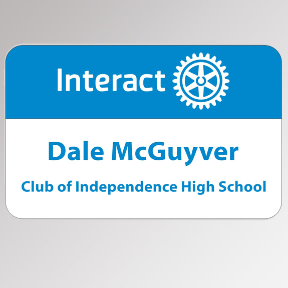 Custom Interact Pocket Badge (Credit Card Style), Awards California, Pocket Badge - Rotary International