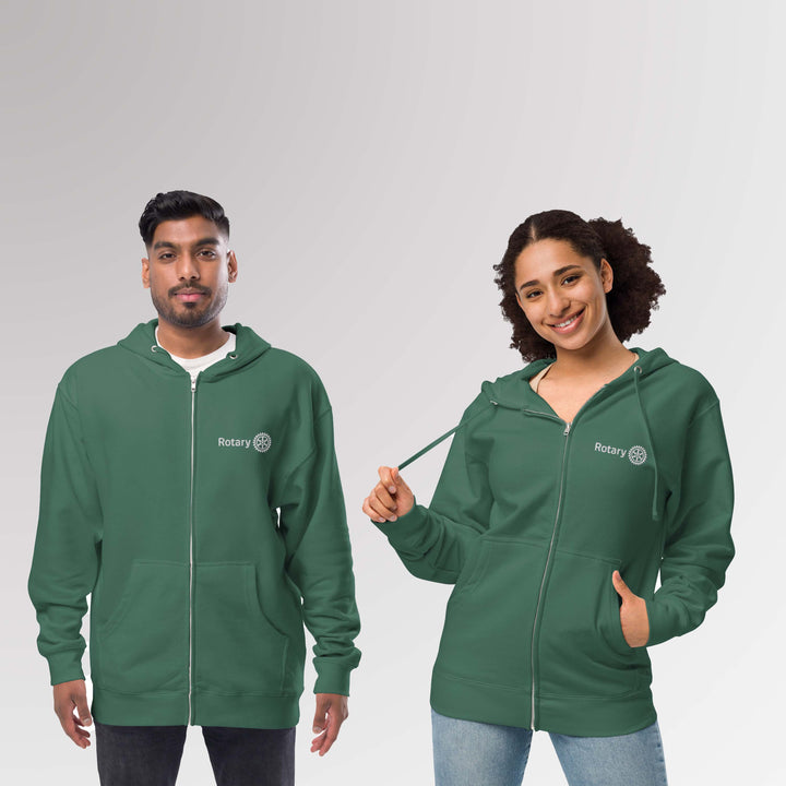 Unisex Fleece Zip Up Hoodie