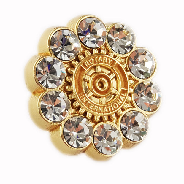 Fancy White Stone Pin (Also available with magnetic version), Tej Brothers,  - Rotary International
