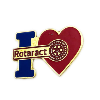 I Love Rotaract Pin, Tej Brothers, lapel pin - Rotary International