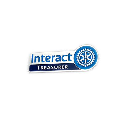 Interact Treasurer Pin, Tej Brothers, lapel pin - Rotary International