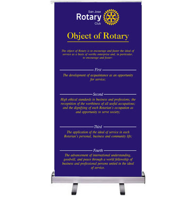 Custom Object of Rotary Retractable Banner, Awards California, banner - Rotary International
