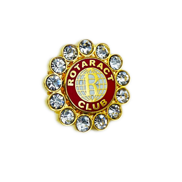 Rotaract Member Pin with Stones, Tej Brothers, lapel pin - Rotary International